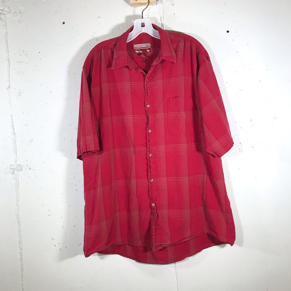 Caribou Creek short sleeve button down shirt size XLT
